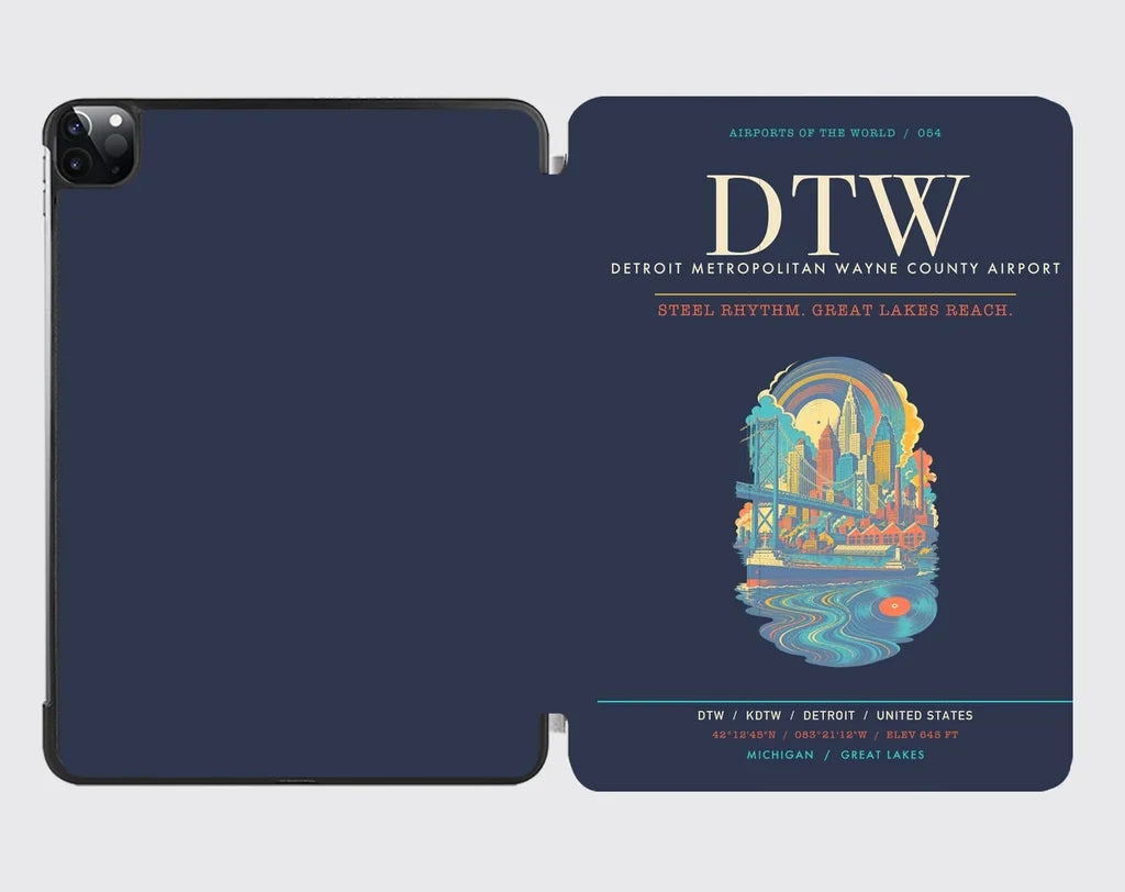 Detroit Metropolitan Wayne County Airport DTW - Navy Blue