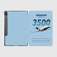Thumbnail for Bombardier Challenger 3500 design on light blue samsung tablet tablet case