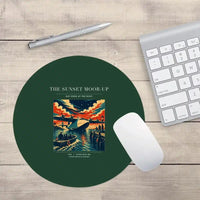 Thumbnail for VINTAGE G4277 - The Sunset Moor-Up - Designed Mouse Pads design on darkgreen round
