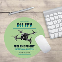 Thumbnail for DJI FPV design on light green round mouse pad