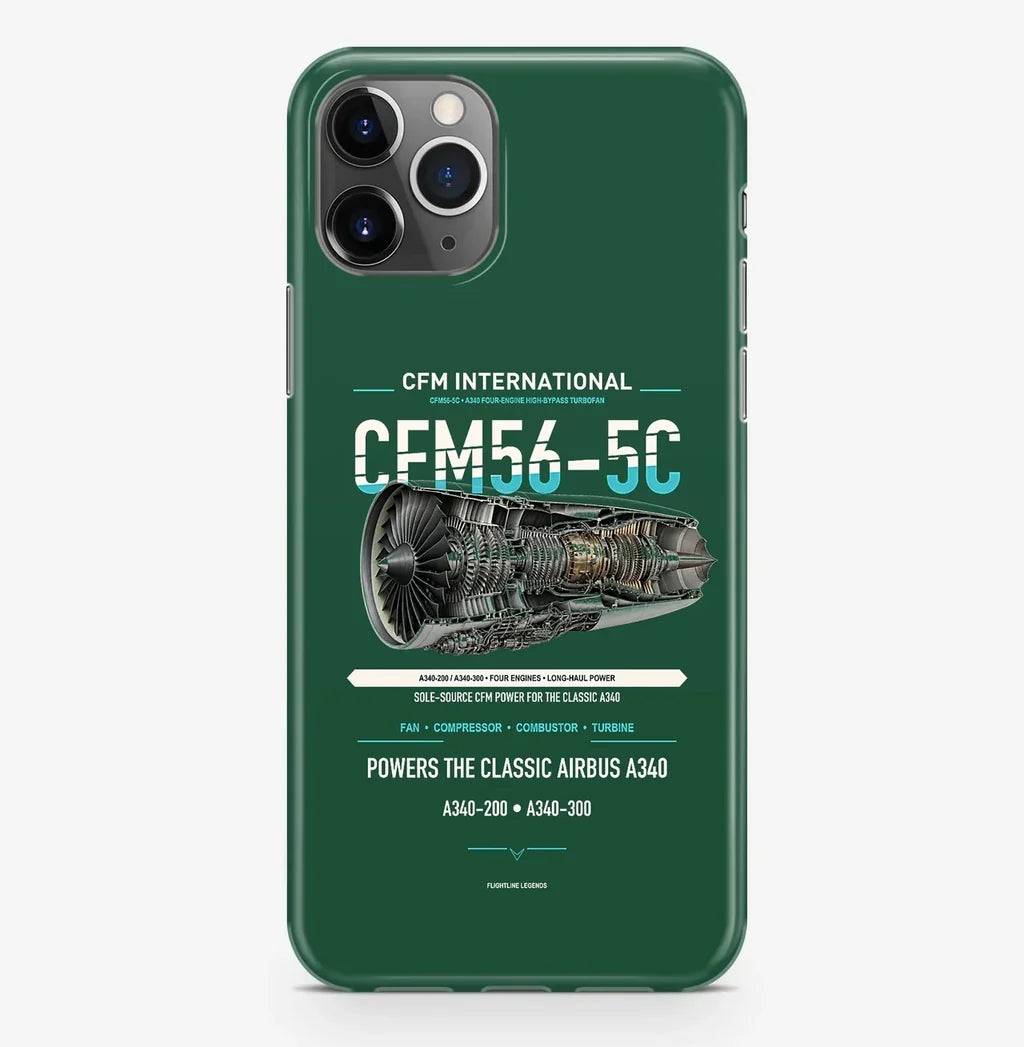 CFM56-5C Case ProMax design on dark green iphone case promax