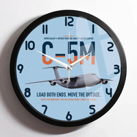 Thumbnail for C-5M Super Galaxy design on light blue framed wall clock