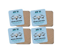Thumbnail for DJI Air 2S design on light blue 4 pieces set coaster