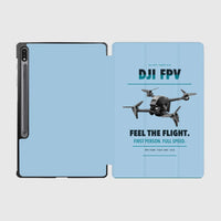 Thumbnail for DJI FPV design on light blue samsung tablet tablet case