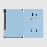 Thumbnail for Tehran Imam Khomeini International Airport (IKA) design on light blue samsung tablet tablet case