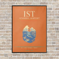 Thumbnail for Istanbul Airport IST - Canvas Framed - Orange