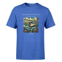 Thumbnail for VINTAGE G4007 - The First Passenger - Premium T-Shirt design on blue premium t shirt