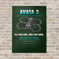 Thumbnail for DJI Avata 2 vertical canvas print - no frame - dark green background
