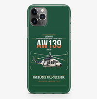 Thumbnail for Leonardo AW139 design on dark green magsafe iphone case, for iPhone Pro Max