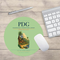 Thumbnail for Minangkabau International Airport (PDG) design on light green round mouse pad
