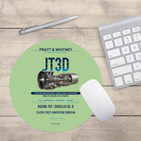 Thumbnail for JT3D design on light green round mouse pad