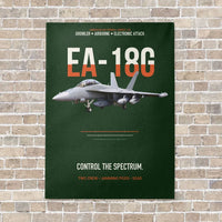 Thumbnail for EA-18G Growler Control The Spectrum vertical canvas print - no frame - dark green background