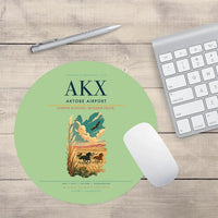 Thumbnail for Aktobe Airport (AKX) design on light green round mouse pad