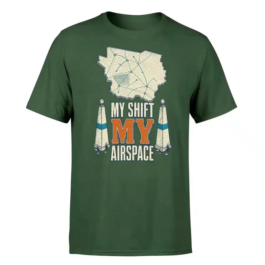 SIGNAL 324 - My Shift My Airspace - Premium T-Shirt design on dark green premium t shirt
