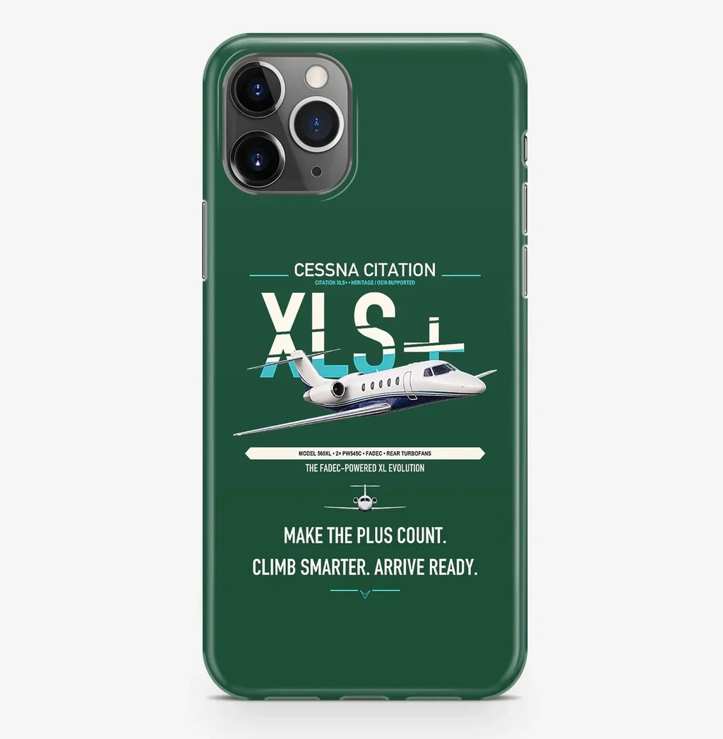 Cessna Citation XLSPlus design on dark green magsafe iphone case, for iPhone Pro Max
