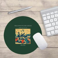 Thumbnail for VINTAGE G4430 - The Storytellers' Bench - Designed Mouse Pads design on darkgreen round