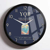 Thumbnail for Quebec City Jean Lesage International Airport YQB Wall-Clock Framed - Navy Blue