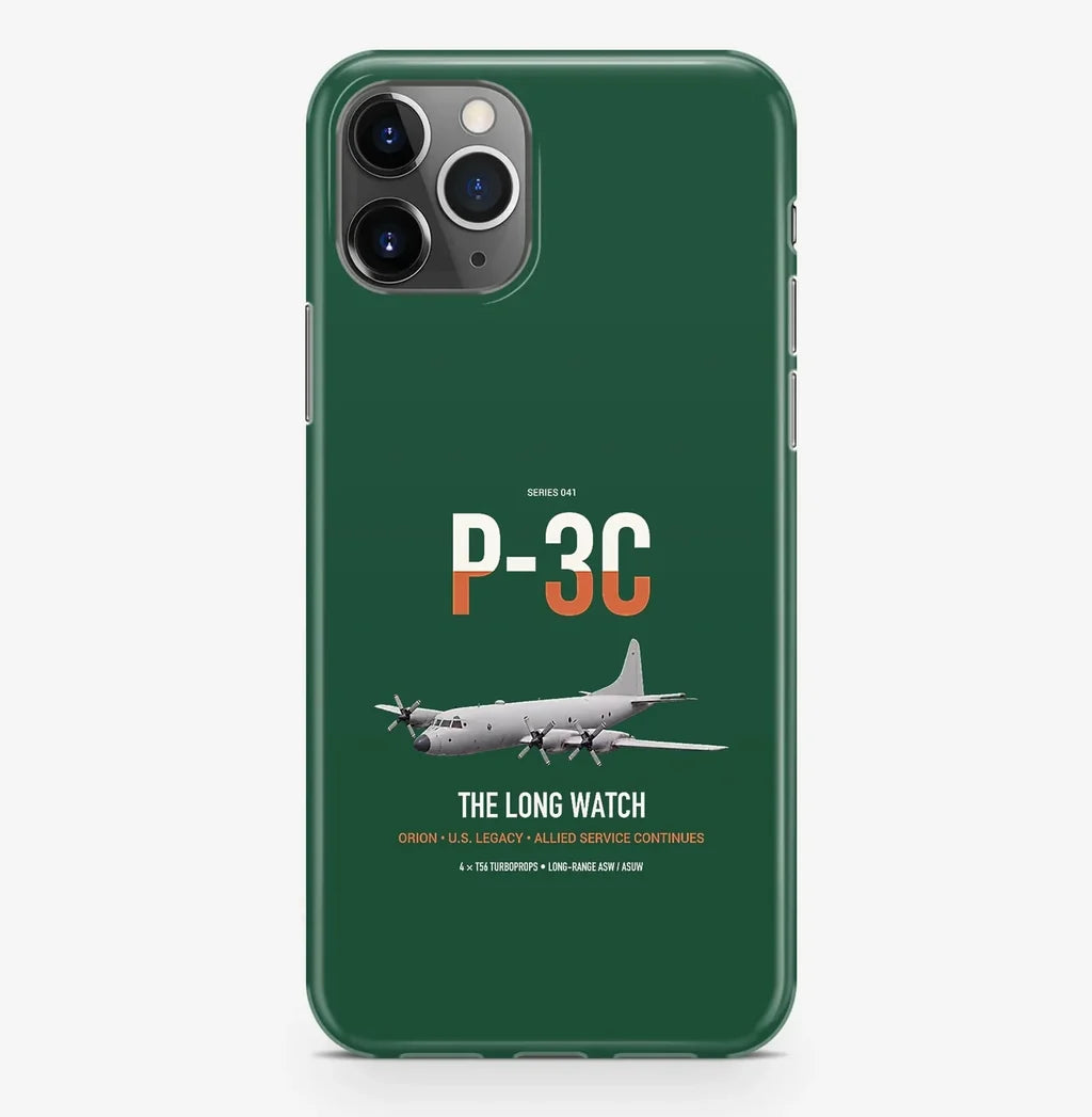 P-3C Orion design on dark green magsafe iphone case, for iPhone Pro Max