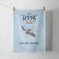 Thumbnail for Airbus H225 design on light blue towel