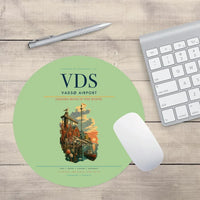 Thumbnail for Vadsø Airport (VDS) design on light green round mouse pad