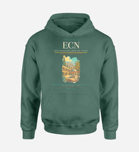 Thumbnail for Ercan International Airport (ECN) design on green hoodie single-side print