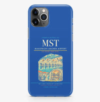 Thumbnail for Maastricht Airport (MST) design on blue iPhone 16 Pro MagSafe case