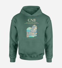 Thumbnail for Grenoble-Isère Airport (GNB) design on green hoodie single-side print
