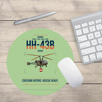 Thumbnail for Kaman HH-43B Huskie design on light green round mouse pad