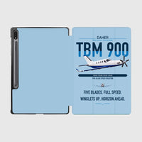 Thumbnail for Daher TBM 900 design on light blue samsung tablet tablet case