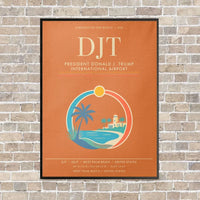 Thumbnail for President Donald J. Trump International Airport DJT - Canvas Framed - Orange