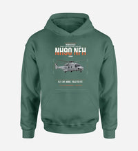 Thumbnail for NHIndustries NH90 NFH Caïman design on green double-side hoodie, single-side print
