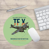Thumbnail for Bristol Beaufighter TF X design on light green round mouse pad