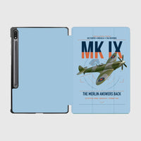 Thumbnail for Supermarine Spitfire Mk IX design on light blue samsung tablet tablet case