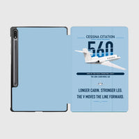 Thumbnail for Cessna Citation 560 - Citation V design on light blue samsung tablet tablet case