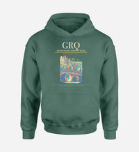 Thumbnail for Groningen Airport Eelde (GRQ) design on green hoodie single-side print