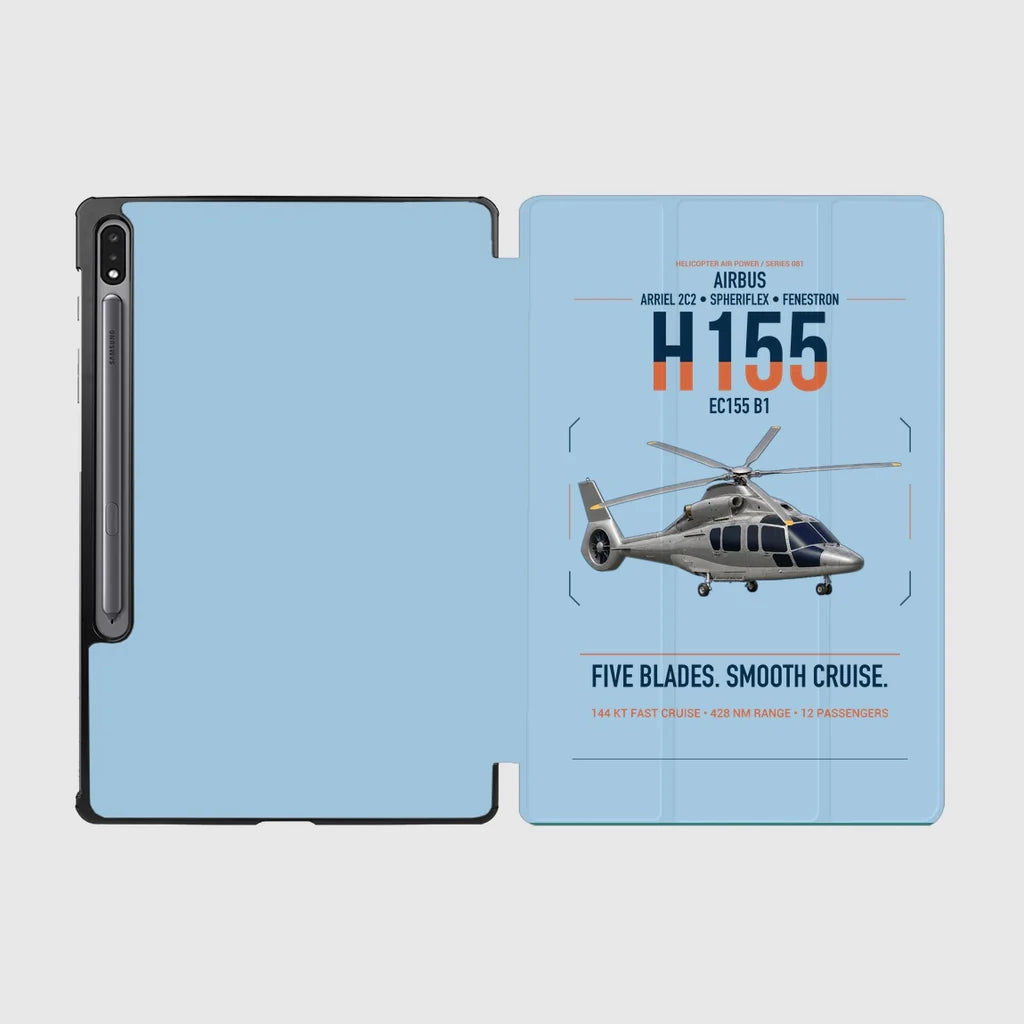 Airbus H155 EC155 B1 design on light blue samsung tablet tablet case