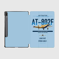 Thumbnail for Air Tractor AT-802F design on light blue samsung tablet tablet case