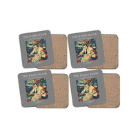 Thumbnail for The Radio Room - Designed Coasters design on gray 4-pieces-set