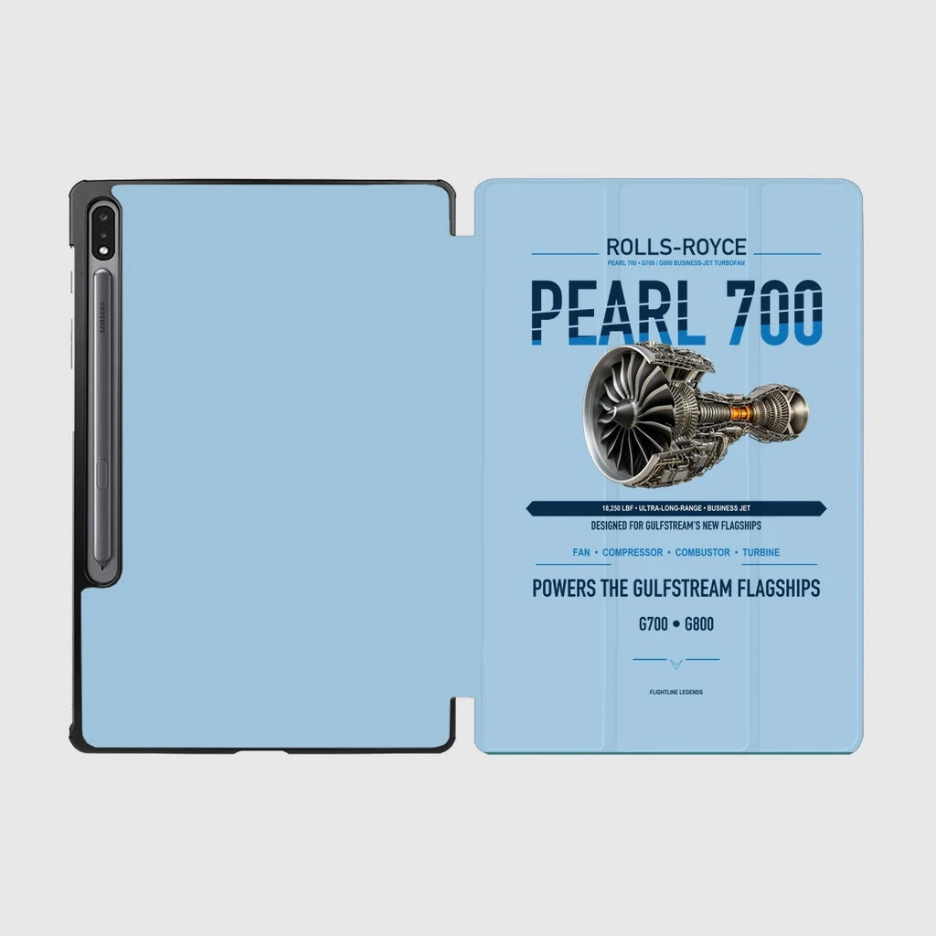 PEARL 700 design on light blue samsung tablet tablet case