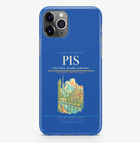 Thumbnail for Poitiers Airport (PIS) design on blue iPhone 16 Pro MagSafe case