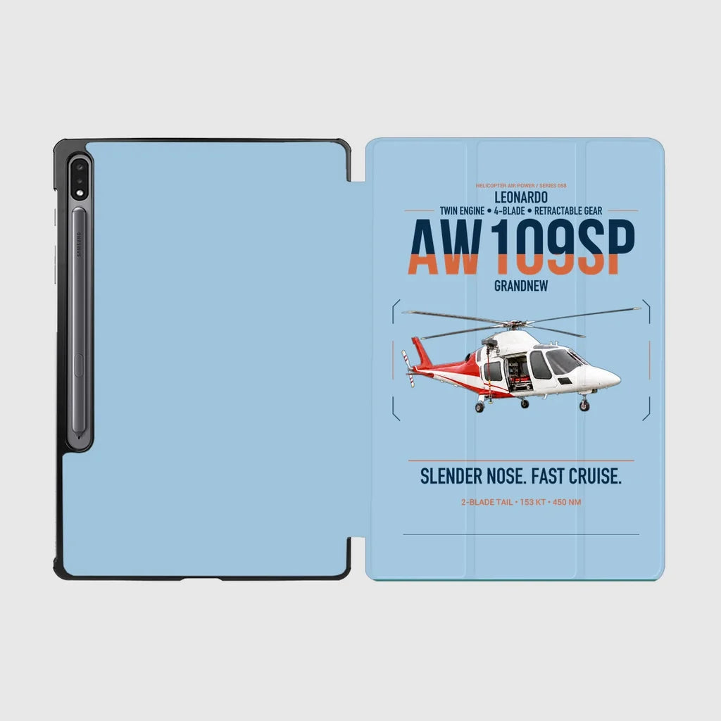 Leonardo AW109SP GrandNew design on light blue samsung tablet tablet case