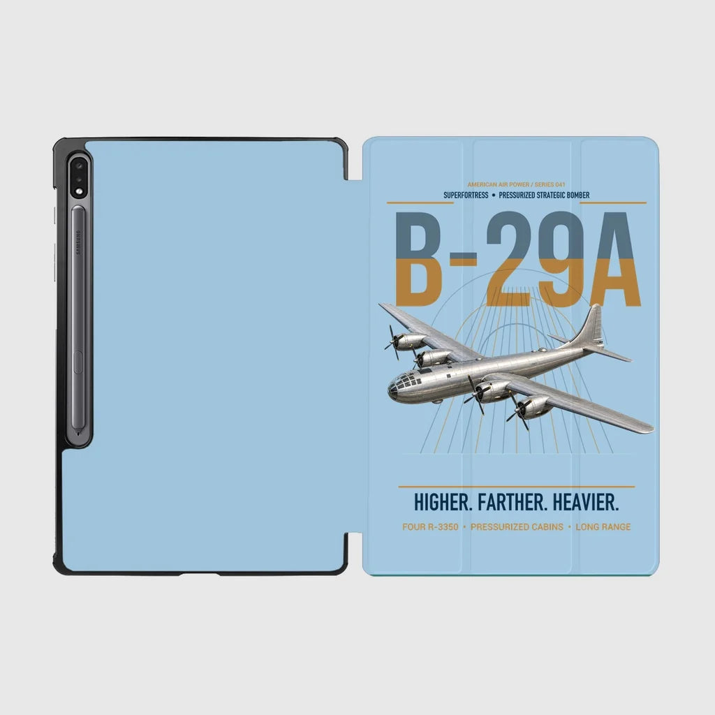 B-29A Superfortress design on light blue samsung tablet tablet case