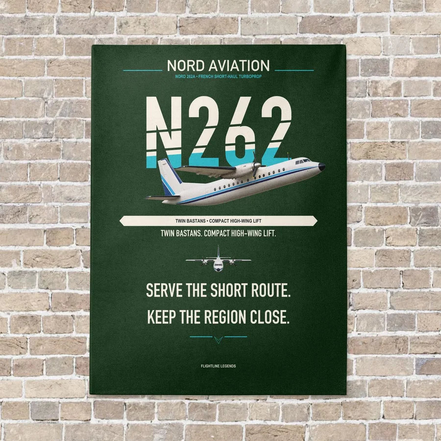 Nord 262A vertical canvas print - no frame - dark green background