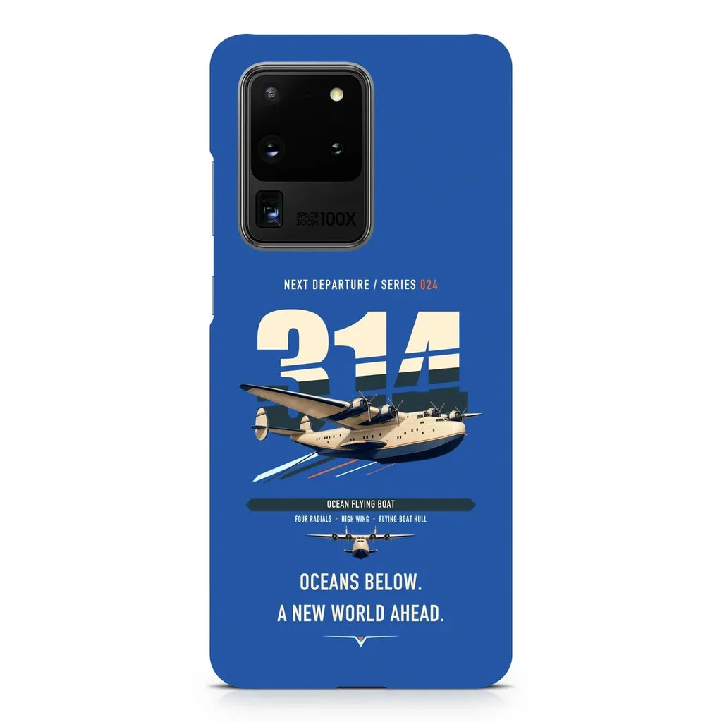 Boeing 314 Clipper design on samsung case - blue