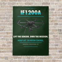 Thumbnail for Inspired Flight IF1200A vertical canvas print - no frame - dark green background