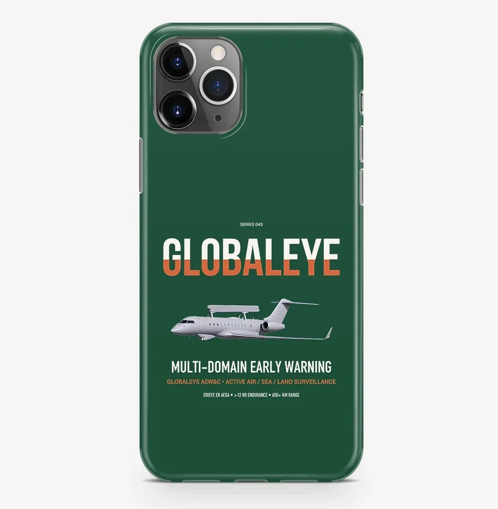 Saab GlobalEye design on dark green magsafe iphone case, for iPhone Pro Max