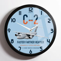 Thumbnail for Kawasaki C-2 design on light blue framed wall clock