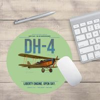 Thumbnail for Airco DH-4 Liberty Plane design on light green round mouse pad