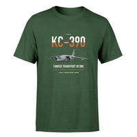 Thumbnail for Embraer KC-390 Millennium design on dark green double-side t-shirt, single-side print