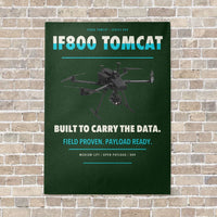 Thumbnail for Inspired Flight IF800 Tomcat vertical canvas print - no frame - dark green background